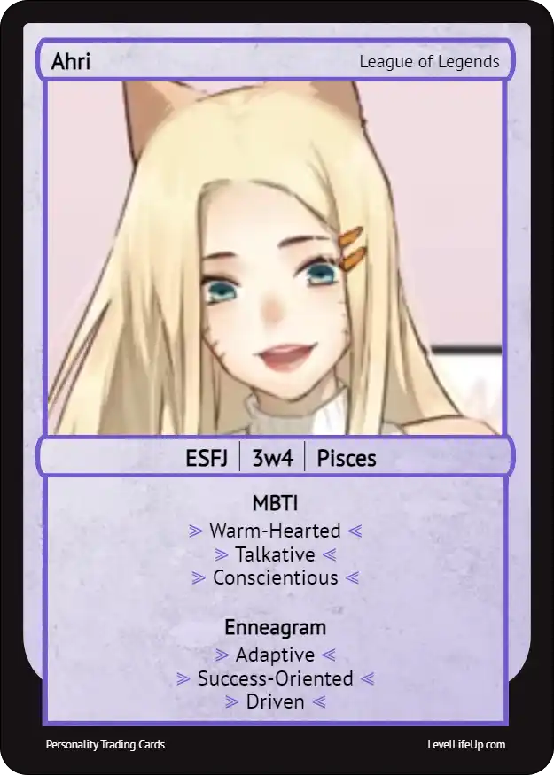 Ahri MBTI card