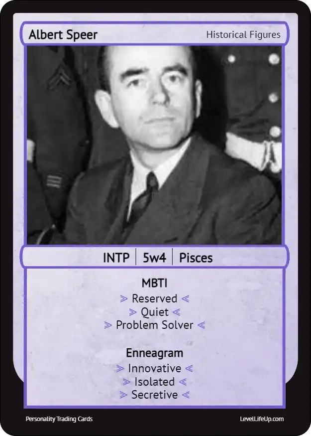 Albert Speer Enneagram & MBTI Personality Type