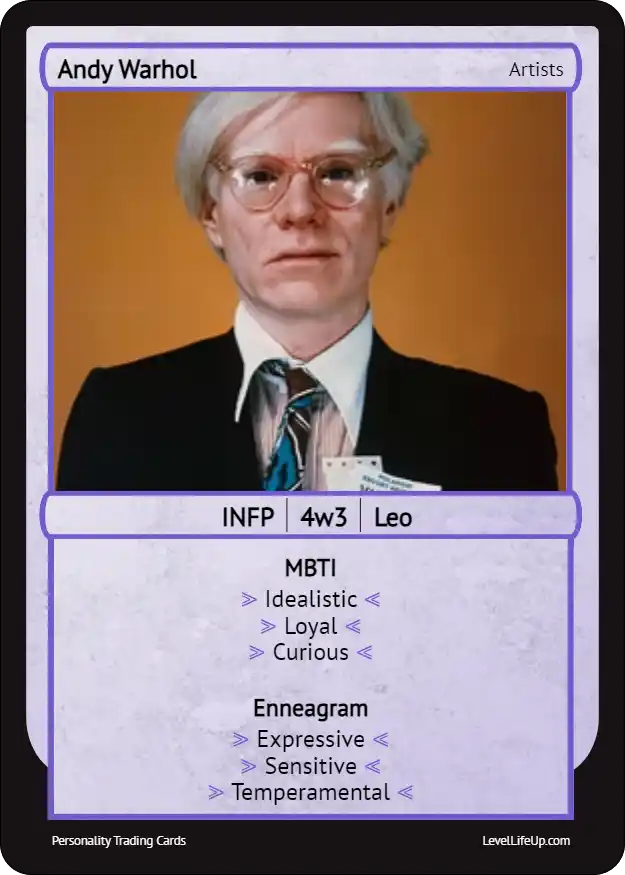 Andy Warhol enneagram card