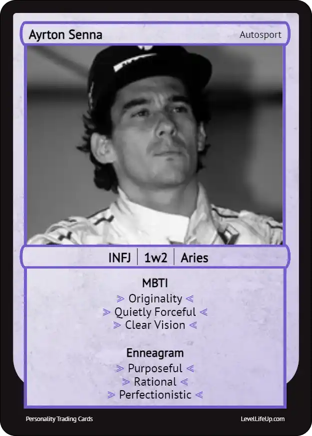 Ayrton Senna enneagram card