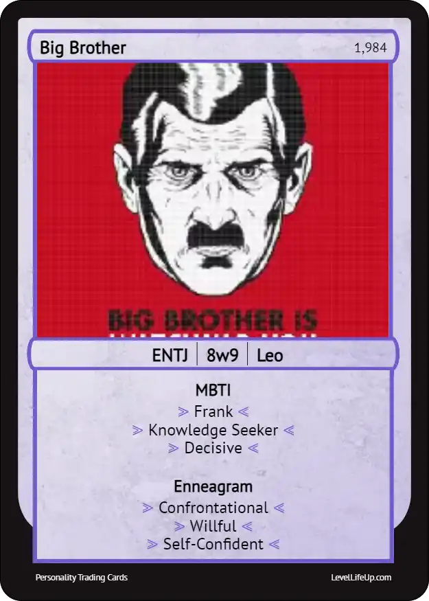 Big Brother enneagram card