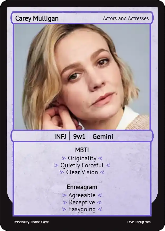 Carey Mulligan Enneagram & MBTI Personality Type