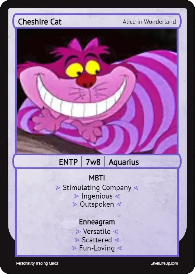Cheshire Cat Enneagram & MBTI Personality Type