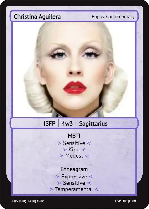 Christina Aguilera Enneagram & MBTI Personality Type