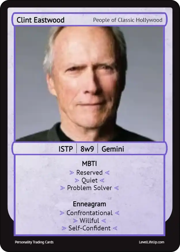 Clint Eastwood enneagram card