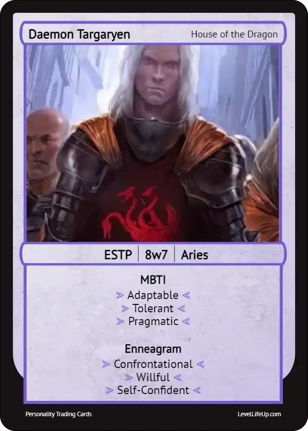 Daemon Targaryen enneagram card