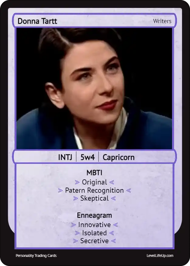 Donna Tartt Enneagram & MBTI Personality Type