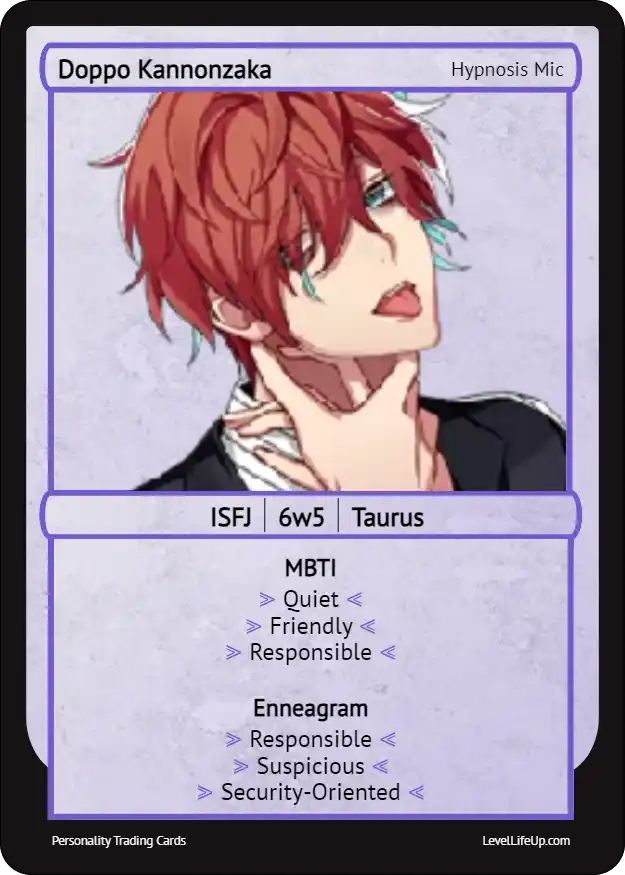 Doppo Kannonzaka Enneagram & MBTI Personality Type