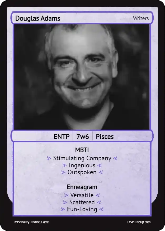 Douglas Adams Enneagram & MBTI Personality Type