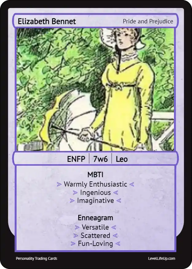 Elizabeth Bennet enneagram card