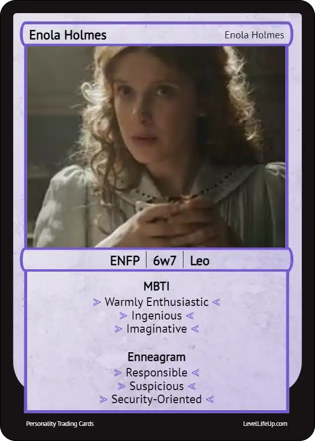 Enola Holmes enneagram card