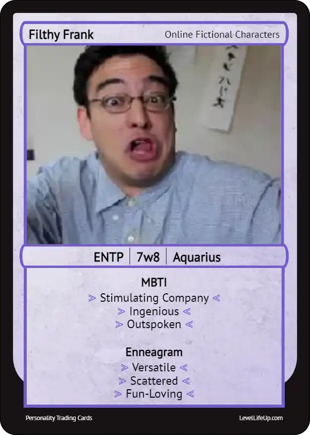 Filthy Frank Enneagram & MBTI Personality Type