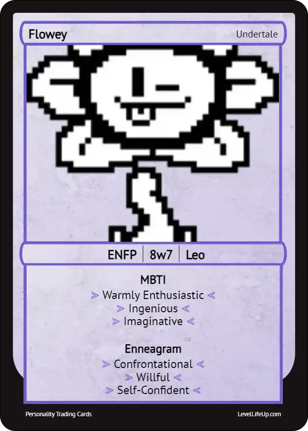 Flowey enneagram card