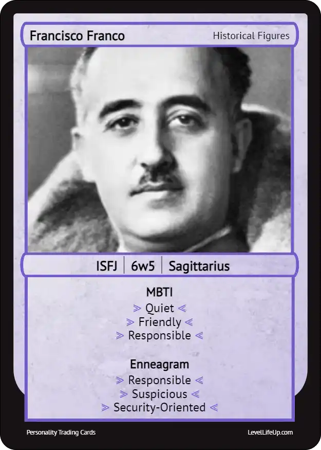 Francisco Franco enneagram card