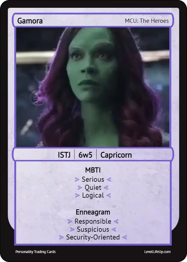 Gamora MBTI card