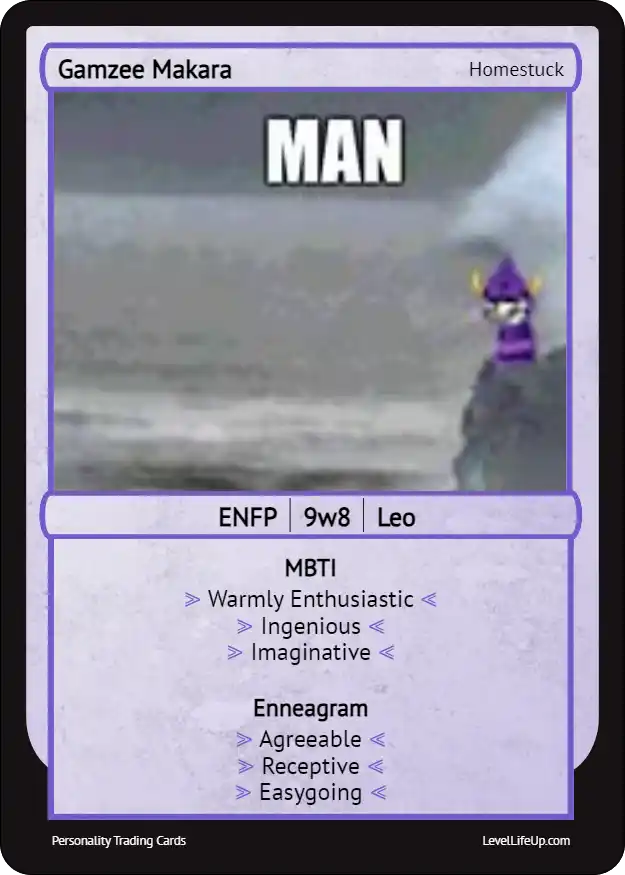 Gamzee Makara MBTI card