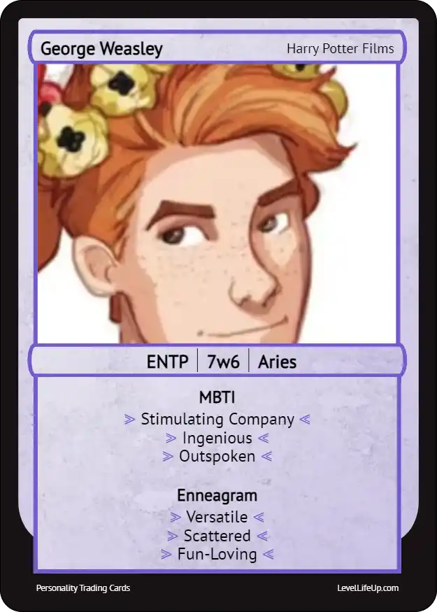 George Weasley Enneagram & MBTI Personality Type