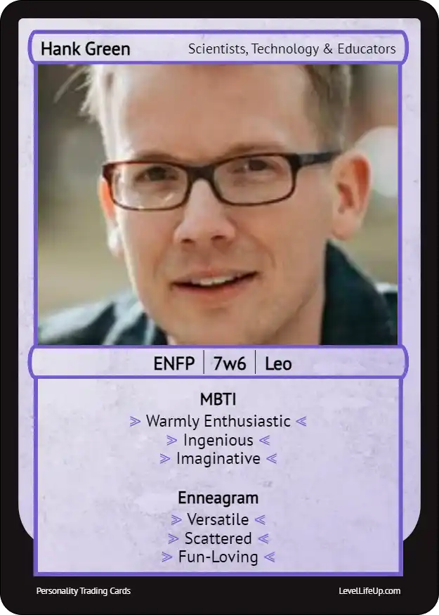 Hank Green Enneagram & MBTI Personality Type