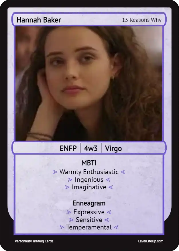 Hannah Baker Enneagram & MBTI Personality Type