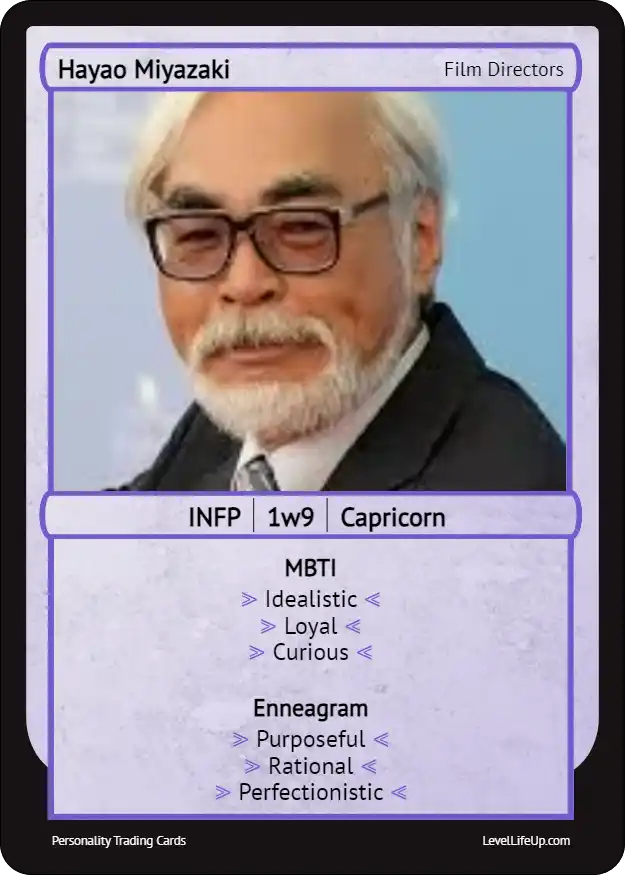 Hayao Miyazaki enneagram card
