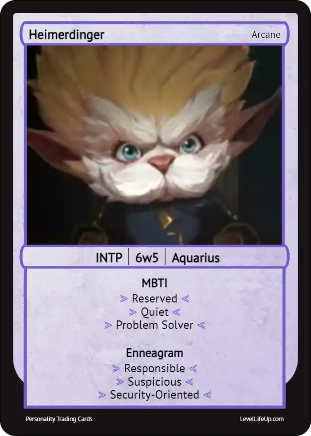 Heimerdinger Enneagram & MBTI Personality Type