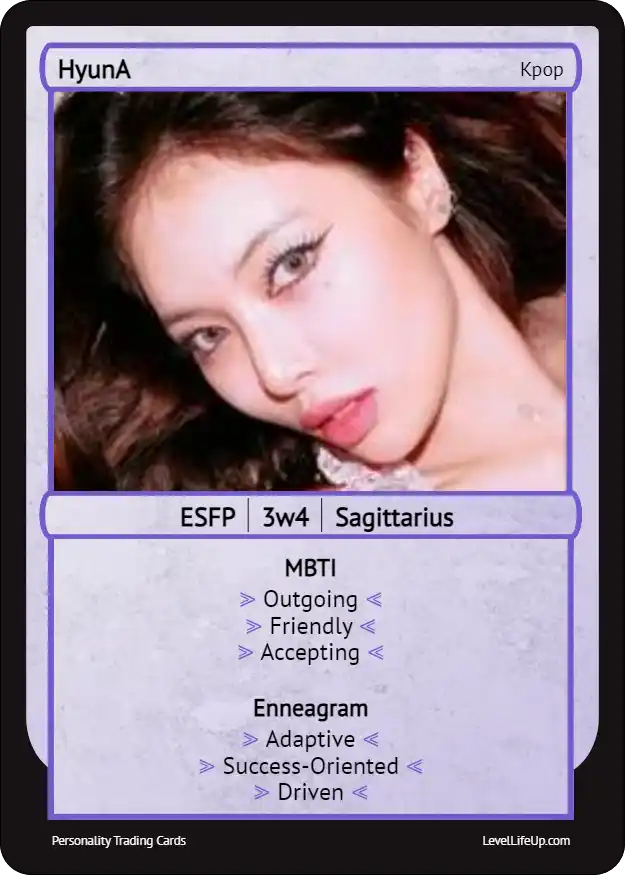 HyunA Enneagram & MBTI Personality Type