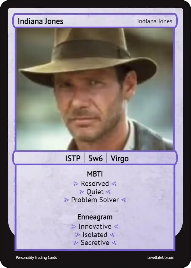 Indiana Jones enneagram card
