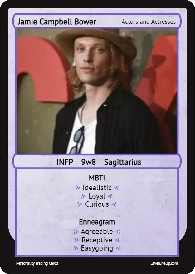 Jamie Campbell Bower Enneagram & MBTI Personality Type