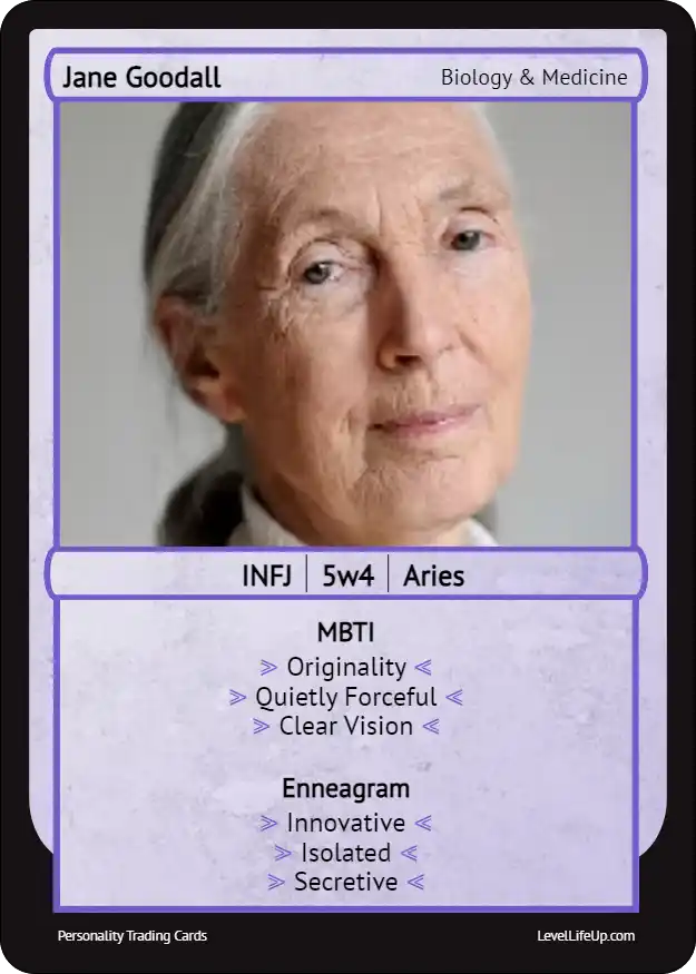 Jane Goodall enneagram card