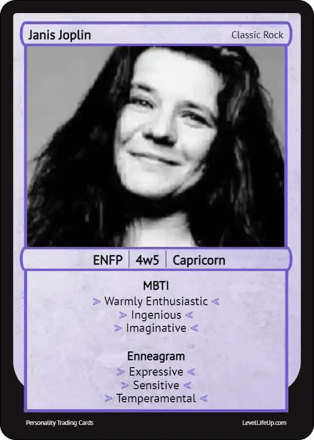 Janis Joplin Enneagram & MBTI Personality Type