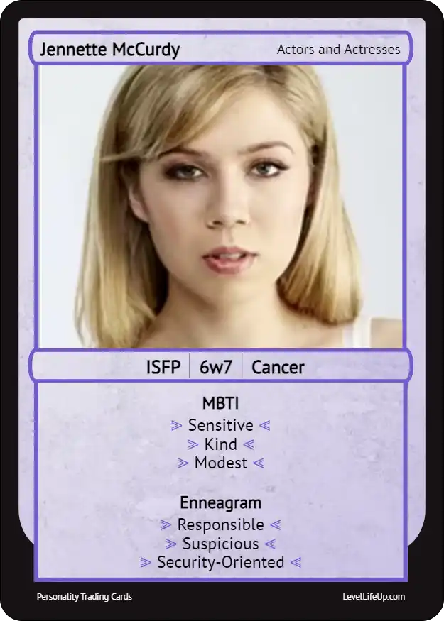 Jennette McCurdy Enneagram & MBTI Personality Type