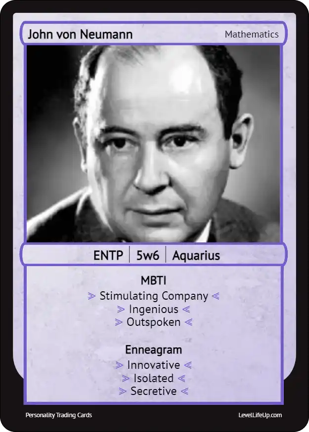 John von Neumann enneagram card