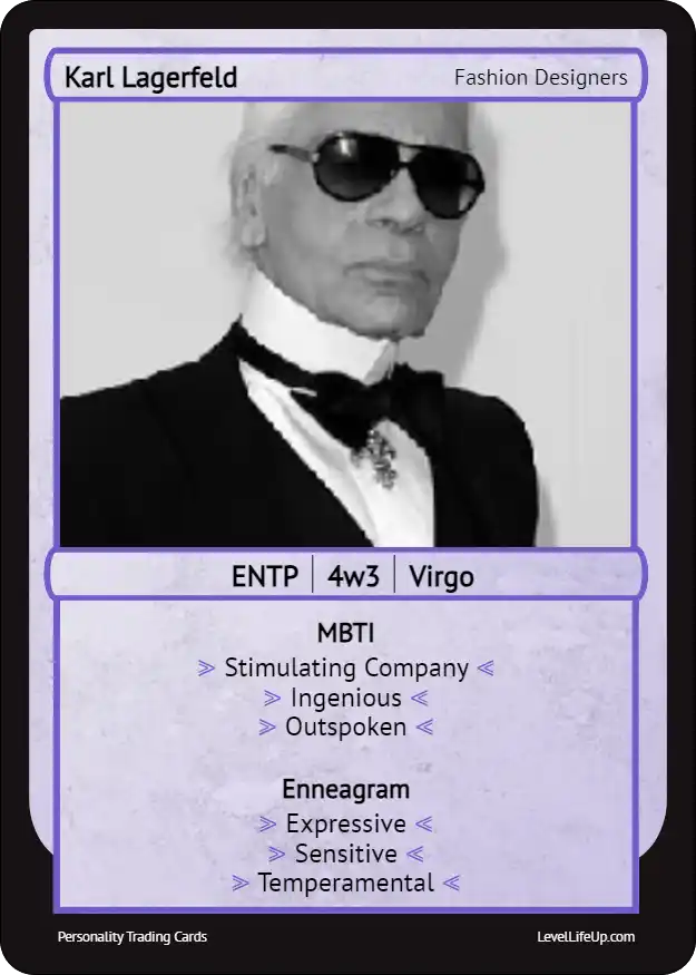 Karl Lagerfeld Enneagram & MBTI Personality Type