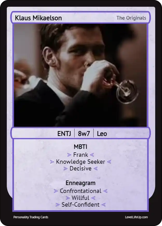 Klaus Mikaelson Enneagram & MBTI Personality Type