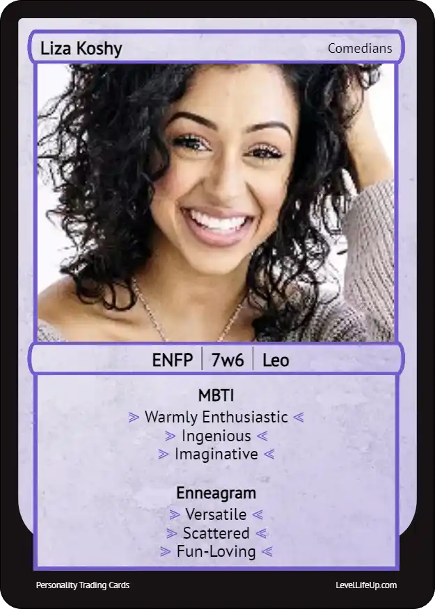 Liza Koshy enneagram card