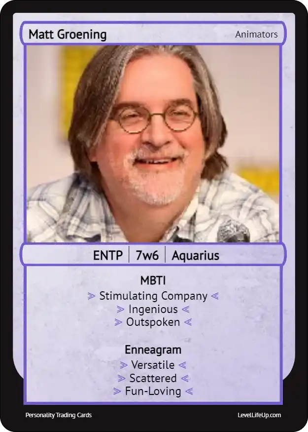 Matt Groening enneagram card