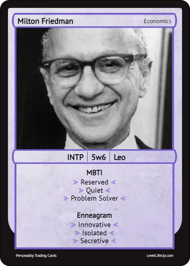 Milton Friedman Enneagram & MBTI Personality Type