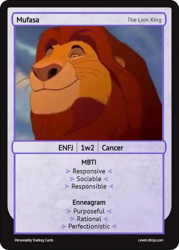 Mufasa enneagram card