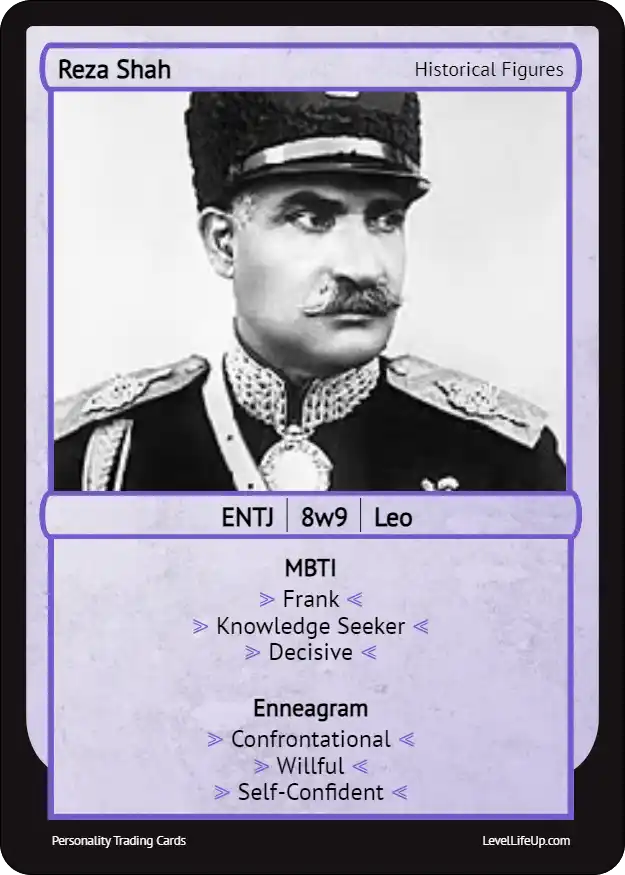 Reza Shah Enneagram & MBTI Personality Type