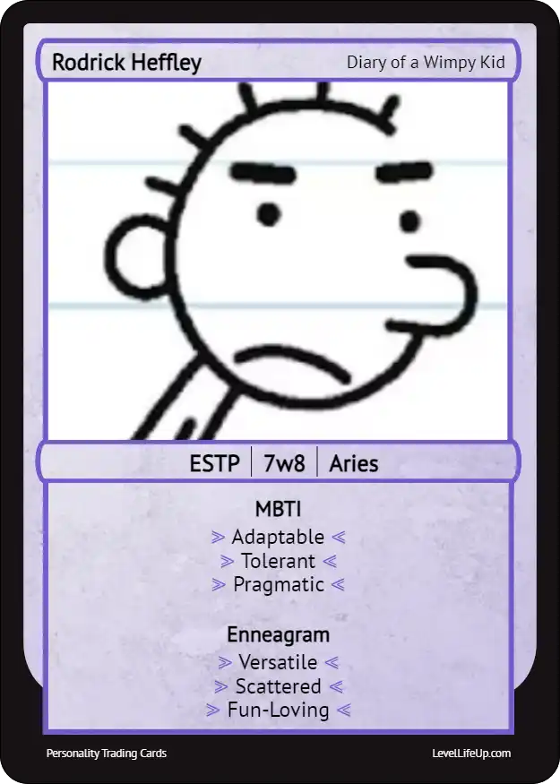 Rodrick Heffley Enneagram & MBTI Personality Type