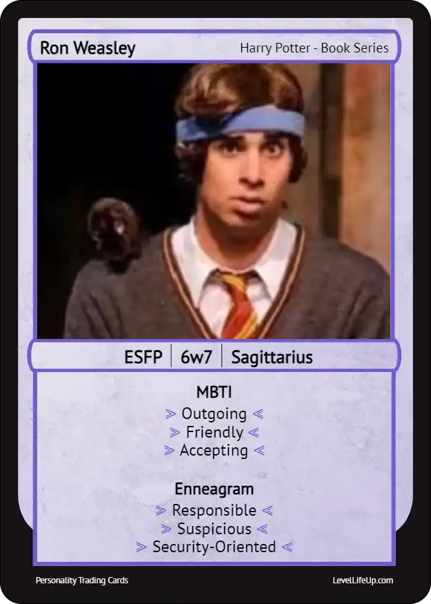 Ron Weasley enneagram card