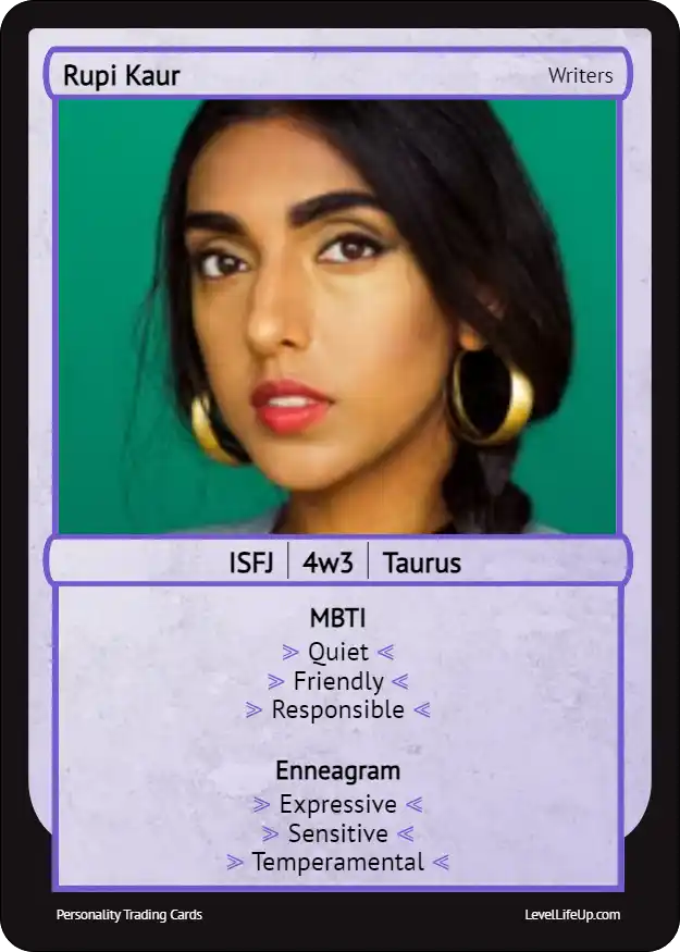 Rupi Kaur Enneagram & MBTI Personality Type