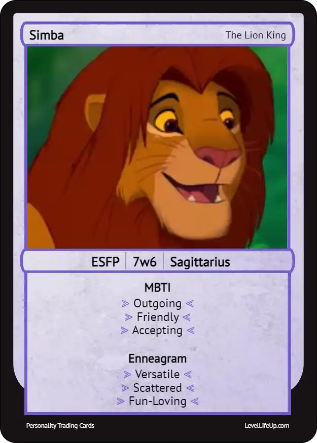 Simba Enneagram & MBTI Personality Type