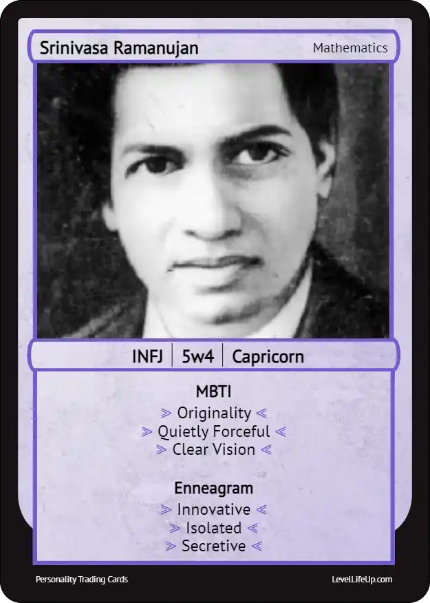 Srinivasa Ramanujan enneagram card