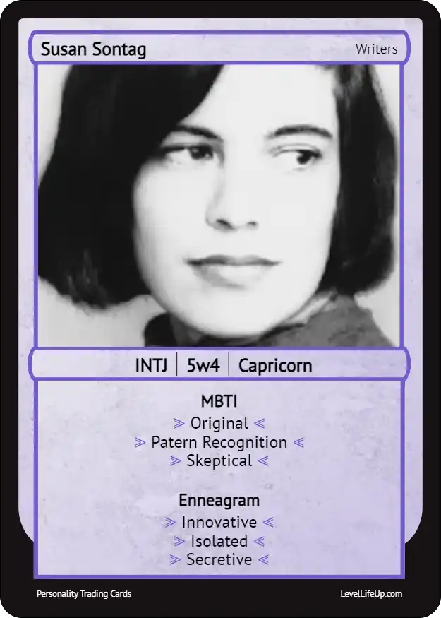 Susan Sontag Enneagram & MBTI Personality Type