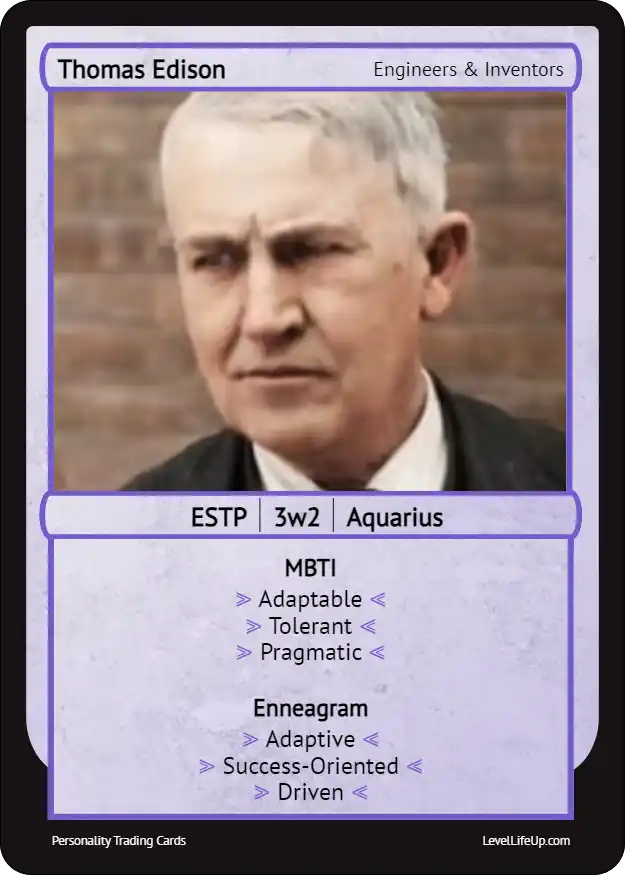 Thomas Edison Enneagram & MBTI Personality Type