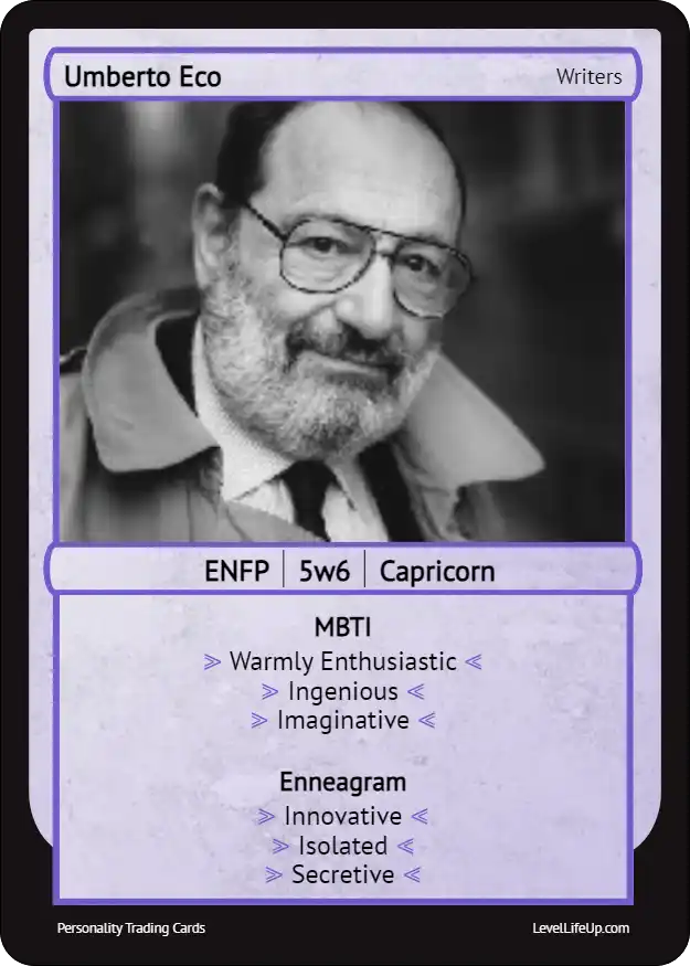 Umberto Eco Enneagram & MBTI Personality Type