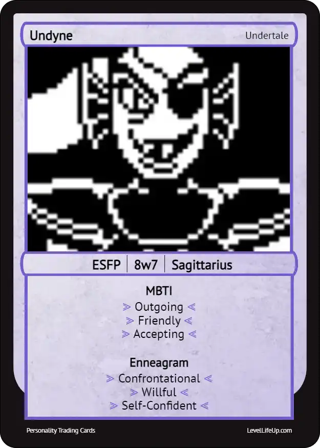 Undyne enneagram card