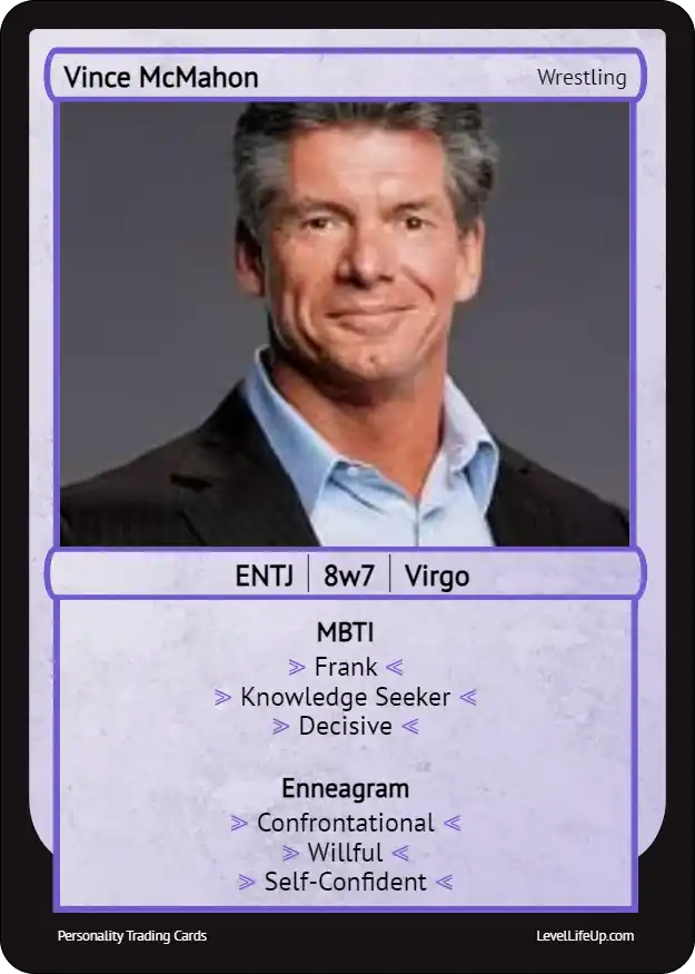 Vince McMahon MBTI card