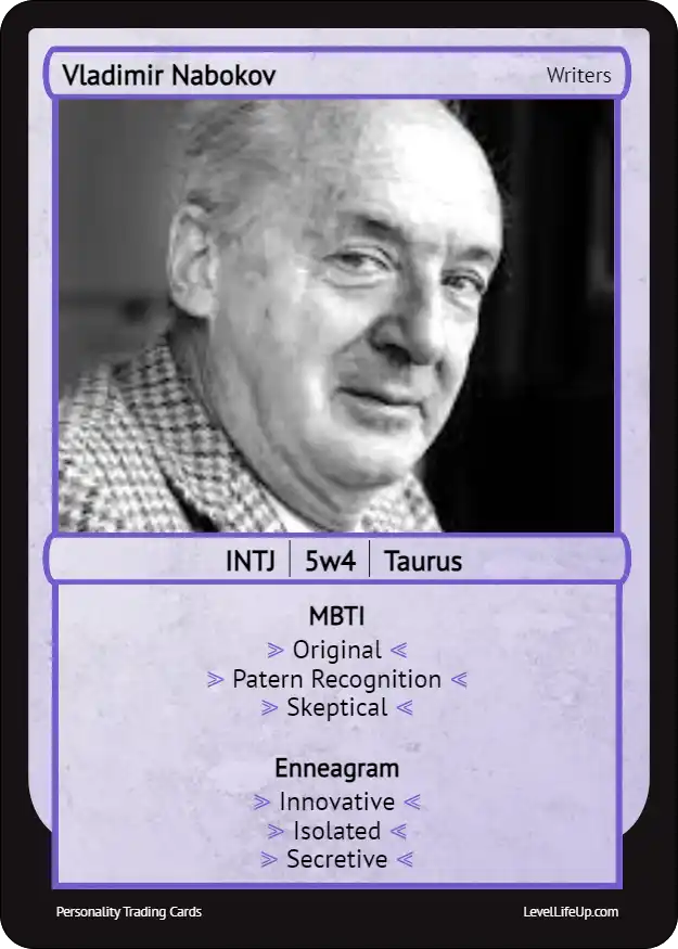 Vladimir Nabokov Enneagram & MBTI Personality Type